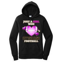 Just A Girl Who Loves Pittsburg Football Women's Pullover Hoodie