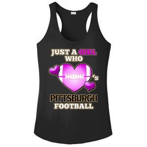 Just A Girl Who Loves Pittsburg Football Ladies PosiCharge Competitor Racerback Tank