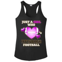 Just A Girl Who Loves Pittsburg Football Ladies PosiCharge Competitor Racerback Tank