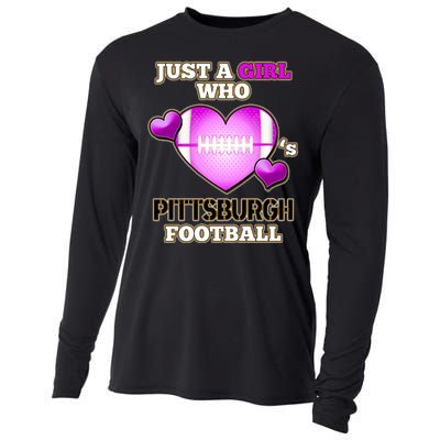 Just A Girl Who Loves Pittsburg Football Cooling Performance Long Sleeve Crew