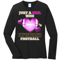 Just A Girl Who Loves Pittsburg Football Ladies Long Sleeve Shirt