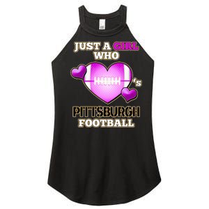 Just A Girl Who Loves Pittsburg Football Women's Perfect Tri Rocker Tank