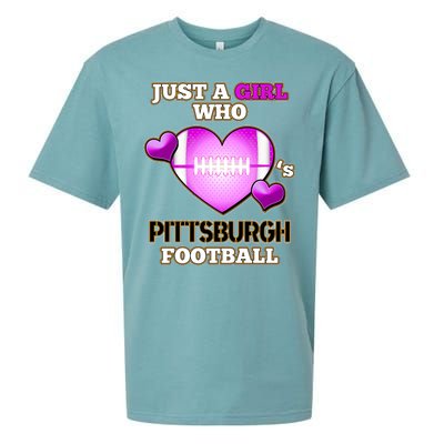 Just A Girl Who Loves Pittsburg Football Sueded Cloud Jersey T-Shirt