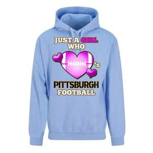 Just A Girl Who Loves Pittsburg Football Unisex Surf Hoodie