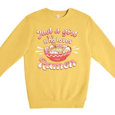 Just A Girl Who Loves Ramen Premium Crewneck Sweatshirt