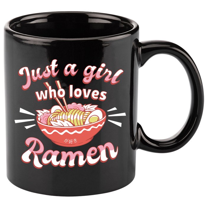 Just A Girl Who Loves Ramen 11oz C Handle Ceramic Mug