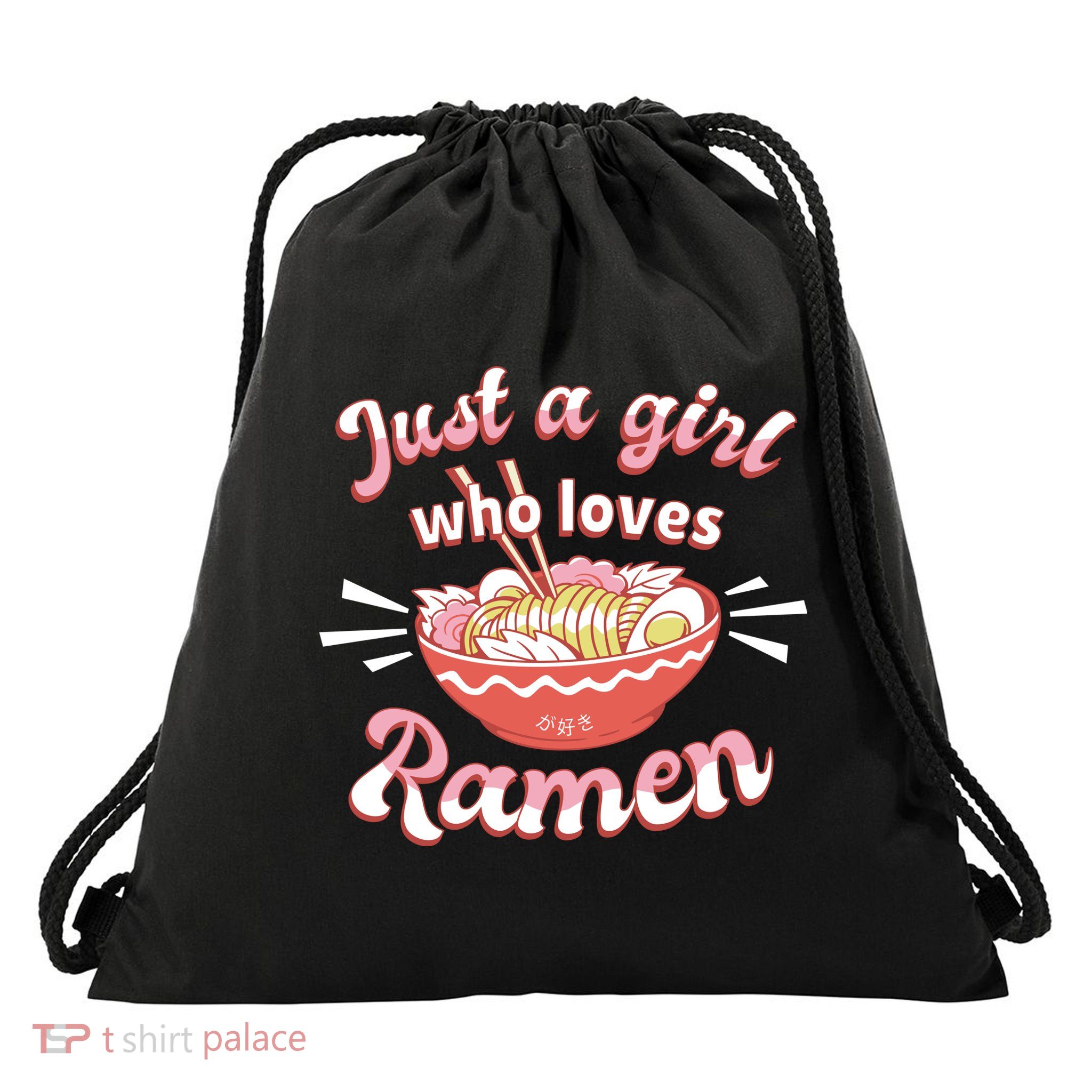 Just A Girl Who Loves Ramen Drawstring Bag
