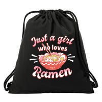 Just A Girl Who Loves Ramen Drawstring Bag
