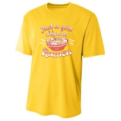 Just A Girl Who Loves Ramen Youth Performance Sprint T-Shirt