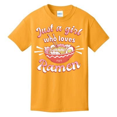 Just A Girl Who Loves Ramen Kids T-Shirt