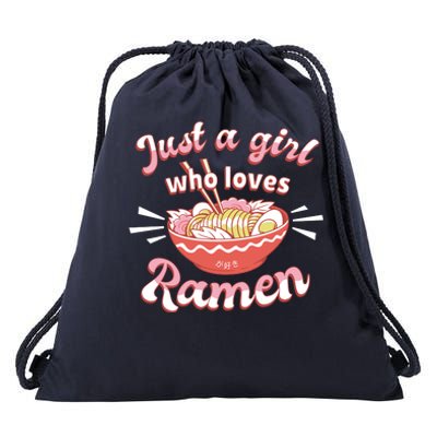 Just A Girl Who Loves Ramen Drawstring Bag