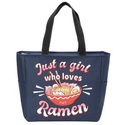 Just A Girl Who Loves Ramen Zip Tote Bag