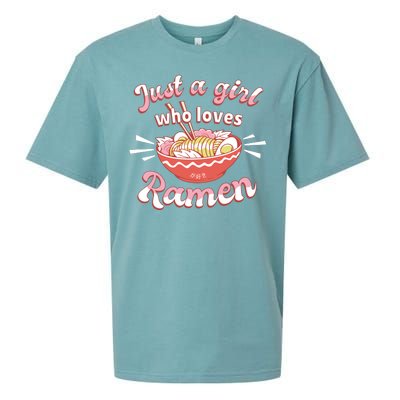 Just A Girl Who Loves Ramen Sueded Cloud Jersey T-Shirt