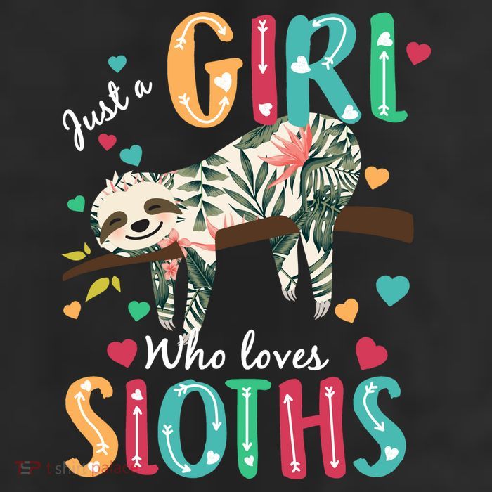 Just A Girl Who Loves Sloths 7 Panel Mesh Trucker Snapback Hat