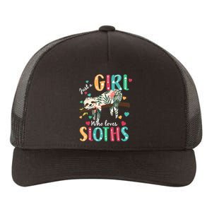 Just A Girl Who Loves Sloths Yupoong Adult 5-Panel Trucker Hat