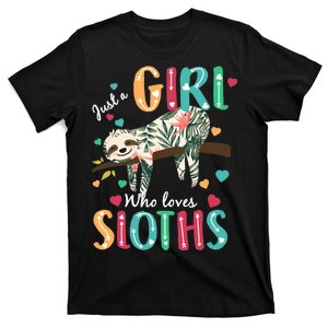 Just A Girl Who Loves Sloths T-Shirt