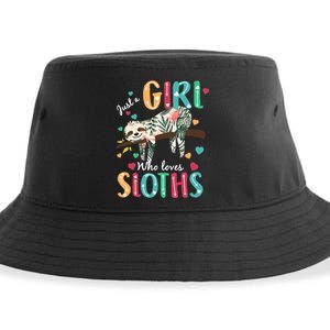 Just A Girl Who Loves Sloths Sustainable Bucket Hat