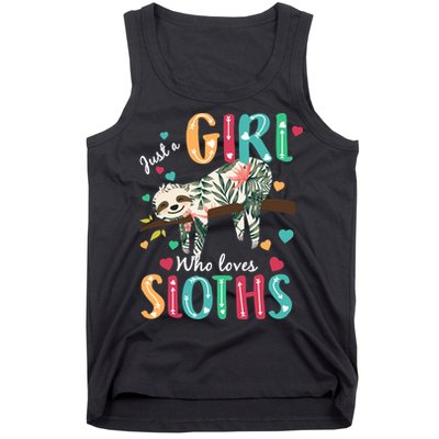 Just A Girl Who Loves Sloths Tank Top