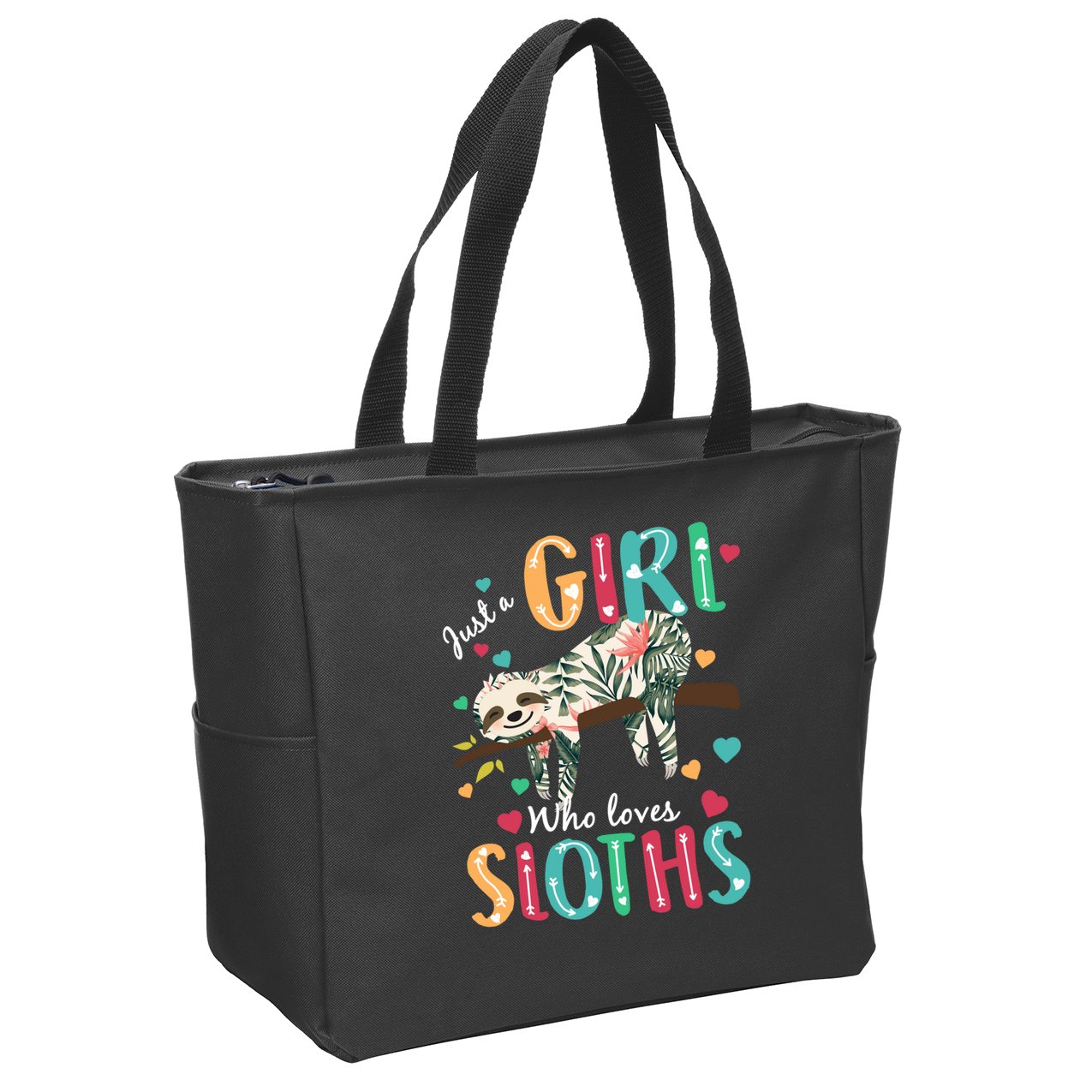 Just A Girl Who Loves Sloths Zip Tote Bag