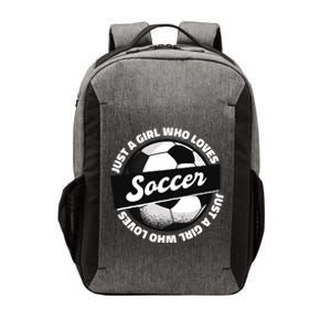 Just A Girl Who Loves Soccer Vector Backpack