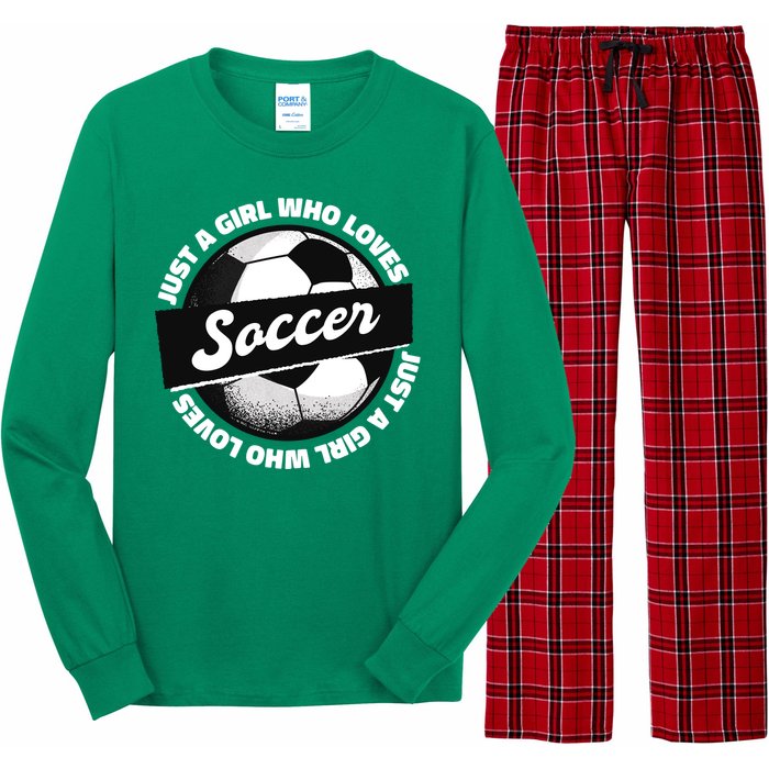 Just A Girl Who Loves Soccer Long Sleeve Pajama Set