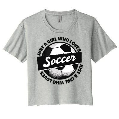 Just A Girl Who Loves Soccer Women's Crop Top Tee