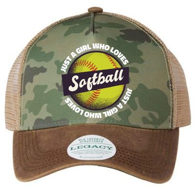 Just A Girl Who Loves Softball Legacy Tie Dye Trucker Hat