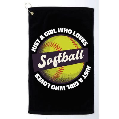 Just A Girl Who Loves Softball Golf Towel