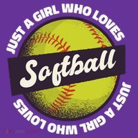 Just A Girl Who Loves Softball Premium T-Shirt
