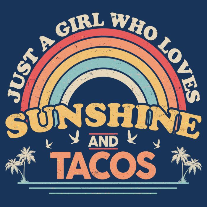 Just A Girl Who Loves Sunshine And Tacos Women's V-Neck T-Shirt