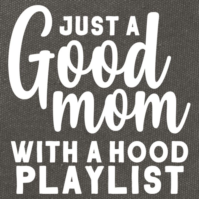 Just A Good Mom With A Hood Playlist Cotton Canvas Backpack