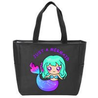 Just A Mermaid Zip Tote Bag