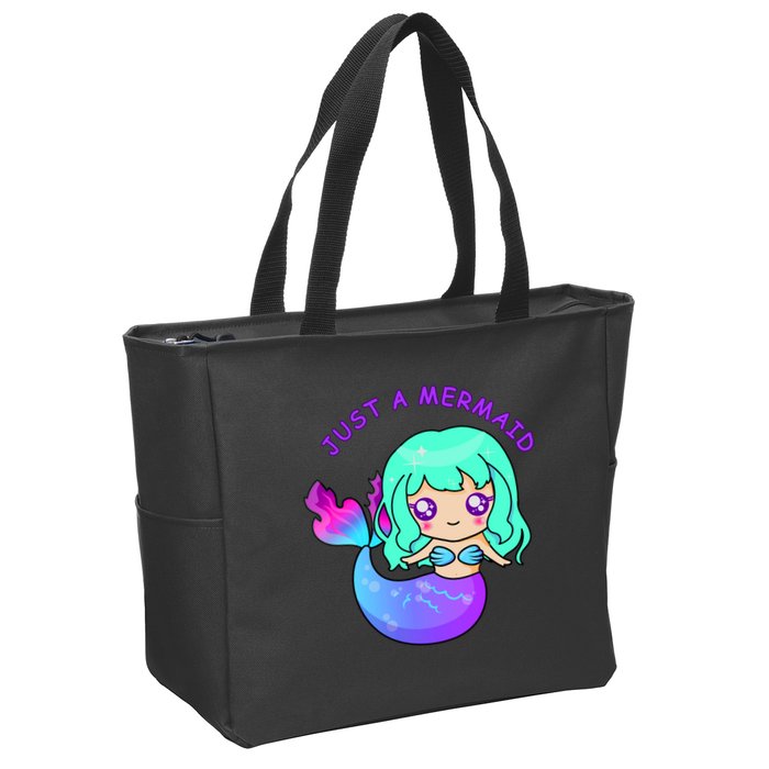 Just A Mermaid Zip Tote Bag