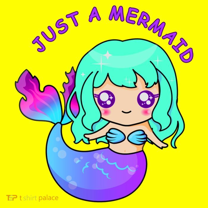 Just A Mermaid Button