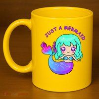 Just A Mermaid 11oz C Handle Ceramic Mug