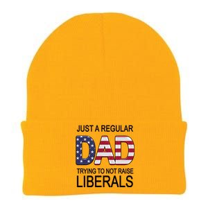 Just a Regular Dad Trying Not To Raise Liberals Knit Cap Winter Beanie