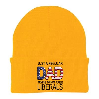 Just a Regular Dad Trying Not To Raise Liberals Knit Cap Winter Beanie