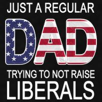 Just a Regular Dad Trying Not To Raise Liberals Ladies PosiCharge Tri-Blend Wicking Tank