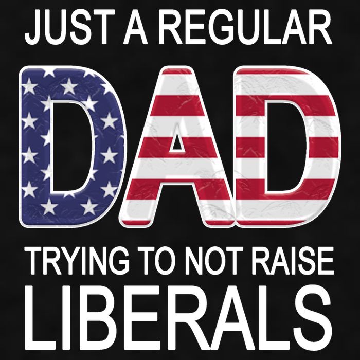 Just a Regular Dad Trying Not To Raise Liberals Ladies PosiCharge Tri-Blend Wicking Tank