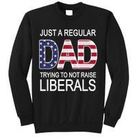 Just a Regular Dad Trying Not To Raise Liberals Sweatshirt