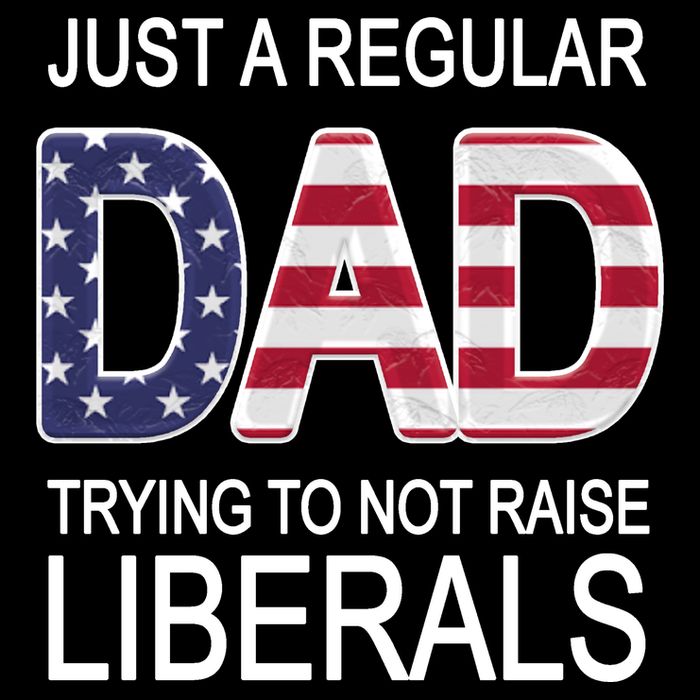 Just a Regular Dad Trying Not To Raise Liberals 7-Panel Snapback Hat