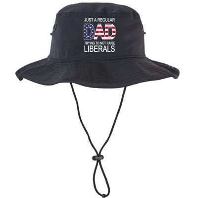 Just a Regular Dad Trying Not To Raise Liberals Legacy Cool Fit Booney Bucket Hat