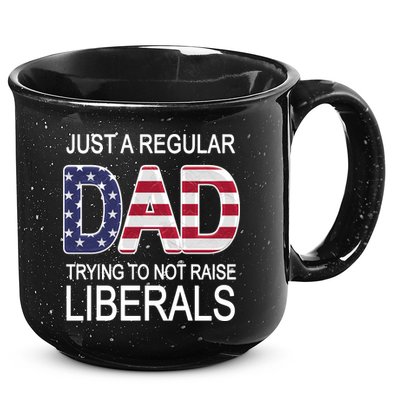 Just a Regular Dad Trying Not To Raise Liberals 15oz Campfire Ceramic Mug