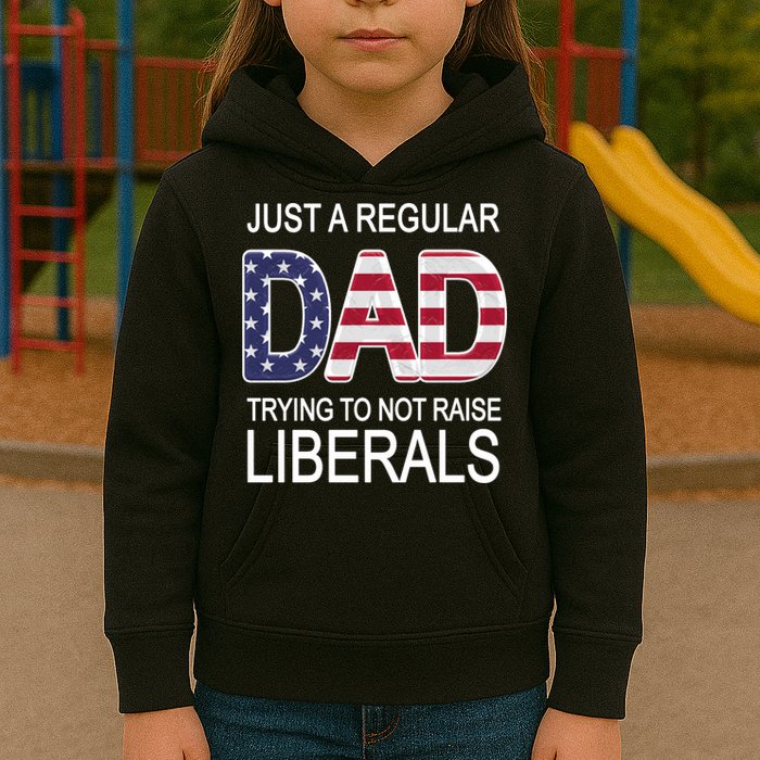 Just a Regular Dad Trying Not To Raise Liberals Kids Hoodie