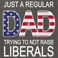 Just a Regular Dad Trying Not To Raise Liberals Cotton Canvas Backpack