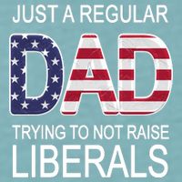 Just a Regular Dad Trying Not To Raise Liberals Sueded Cloud Jersey T-Shirt
