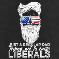 Just A Regular Dad Trying Not To Raise Liberals Hipster Dad Cool Comfort Performance Bucket Hat