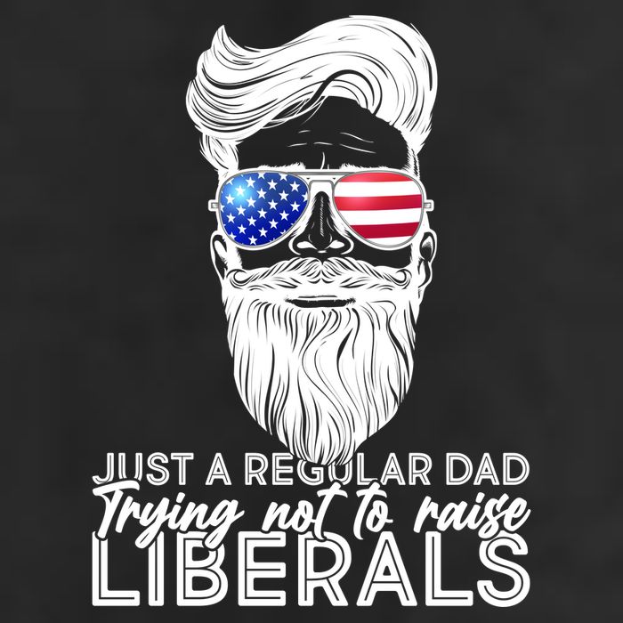 Just A Regular Dad Trying Not To Raise Liberals Hipster Dad Cool Comfort Performance Bucket Hat