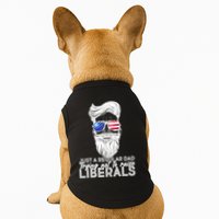 Just A Regular Dad Trying Not To Raise Liberals Hipster Dad Doggie Tank