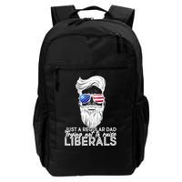 Just A Regular Dad Trying Not To Raise Liberals Hipster Dad Backpack